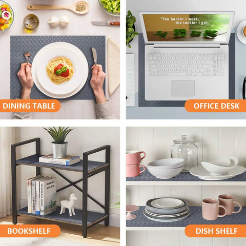 Gray Non Adhesive Shelf Liners For Kitchen Cabinets And Drawers Easy To Cut Bpa Free Eva Material Anti Slip Fridge And Countertop Protector No Messy Drama That Keeps Your Space Crisp