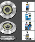 Two Pack Upgraded Replacement Blades With 65Mn Spring Steel For Copper Wire Stripping Machines And Powered Cable Strippers, Reusable Bearings