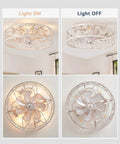 Total Game Changer Caged Ceiling Fan With Bright Light And Remote, Flush Mount Fandelier with light on and off options.