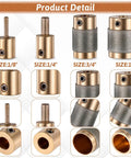 Stained Glass Diamond Grinder Bit Set With 1 3/4 Inch, 1/4 Inch, And 1/8 Inch Heads, Brass Core, Beefed-Up Tool Kit displayed