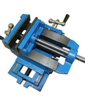 Top view of Three Inch Cross Slide Vise For Drill Press And Milling Projects Built Tough Heavy Duty X Y Clamp Machine showing aligned jaws.
