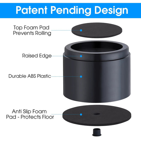 Bed Risers 3 Inch Lift Round Heavy Duty 4 Pack Elevates Up To 10000 Lbs Per Leg Safe Sturdy Bed Frame Patent Pending Design