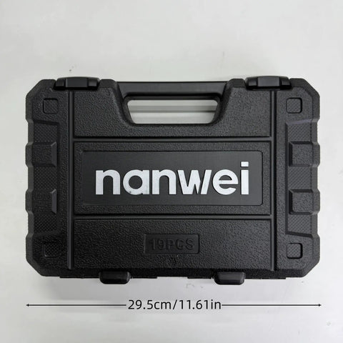 Grab The Ultimate 19 Piece Metric Impact Socket Set With Deep Well And Shallow Sockets Made From Tough Chrome Moly Steel Perfect For Auto Repair And Heavy Duty Jobs Featuring Universal Hex Sizes Plus Essential Extension Bars To Get Any Job Done Right. black 19-piece case, 29.5cm