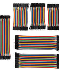 240 Piece Multicolor Dupont Wire Jumper Kit for breadboard DIY projects with 40Pin male to male, male to female, and female to female connectors.