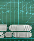 Happy Birthday Balloons Metal Cutting Dies For Card Making And Scrapbooking Die Cuts Set shown on cutting mat