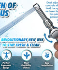 Aquaus 360 Faucet Bidet With Brass Sprayer And Warm Water, Dual Thumb Controls, spray jet in action