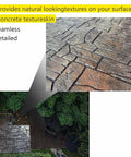Pro Grade Concrete Stamp Molds Set For Outdoor Projects With Realistic Cobblestone, Brick, And Wood Grain Textures on patio path