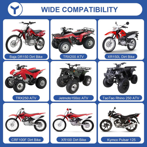 Various ATVs and dirt bikes compatible with PZ27 Carburetor Kit Replacement For 125cc 150cc 200cc 250cc ATVs Go Karts Dirt Bikes