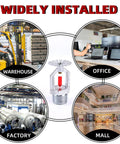 Six Pack Copper Chrome Pendent Fire Sprinklers With Half Npt Threading And Fast Response Glass Bulbs for use in warehouse, office, factory, mall.