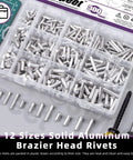 300 Pack Aluminum Rivets Set M4 M5 M6 With 10mm 14mm 20mm 25mm Lengths in clear plastic storage box