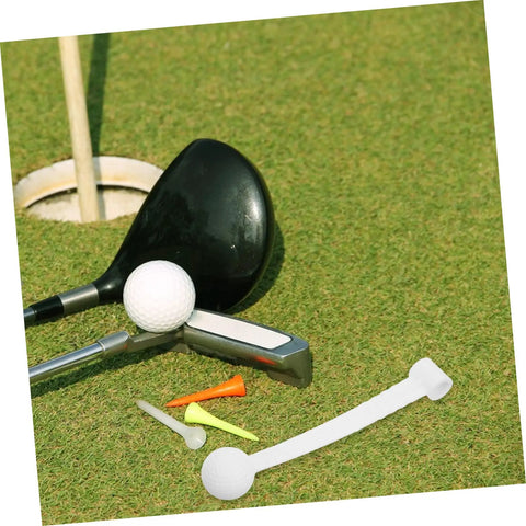 Portable Golf Swing Training Device For Home And Outdoor Use Lightweight Swing Pole Trainer with clubs on grass