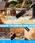 Turbo Leaf Blower Air Booster Kit with High Flow Nozzle Extension used for yard cleanup of leaves and debris on driveway
