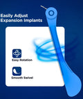 Orthodontic Expansion Swivel Key Tool For Palatal Expanders Easy Turn 3 Pack With Medical Grade Stainless Steel Pin And BPA Free Food Grade Plastic Handle By Galvanox visible with Easy Rotation feature