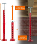 2 Pack Adjustable Basement Floor Jack For 18 To 36 Inch Height Range, showing adjustable height feature and steel construction