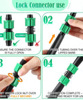 Drip Irrigation Coupling Kit With 50 Universal Five Eighth Inch Connectors And Tubing Trimming Shears for DIY installation guide