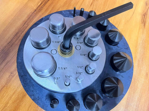 Round Disc Cutter Set With Ten Hardened Steel Punches And Dies Rubber Base Circle Cutter For Jewelry Making Tool