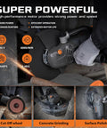 Beast Heavy Duty 7 Inch Concrete Grinder Kit With Dust Extraction Shroud And 2400W 15A Motor Delivers 6000 RPM in use