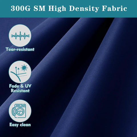 300G SM high density navy fabric, tear-resistant, UV fade-resistant, for Outdoor Bench Cushions 48 By 18 Inch Thick Waterproof.