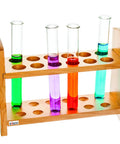 Beechwood Test Tube Rack, 9 Inch, Holds 12 Tubes With 20mm Holes, Rugged Wooden Lab Gear And Organizer For Science Class Or Lab