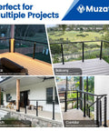 Modern Modular Cable Railing Kit For Decks And Patios, 36 Inch Surface Mount Balustrade displayed on various outdoor projects.