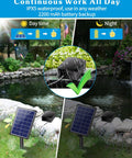 Solar Pond Aerator With 2200mAh Battery Backup, 3 Mode Solar Air Pump For Pond, Hydroponics And Aquarium in day and night use.