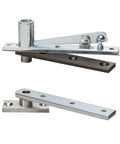 Rixson Center Hung Pivot Set 128-3/4 By 626 Aluminum Finish for interior doors, non-handed, for door sizes 3 ft 6 in to 8 ft 6 in, up to 250 pounds.
