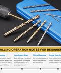 Beast Mode No 16 Drill Bits M2 High Speed Steel With Straight Shank, various sizes, nitrided black finish, in case