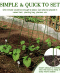 Foldable Metal A-Frame Cucumber Trellis 48 By 18 Inches for Narrow Raised Beds supporting young plants.