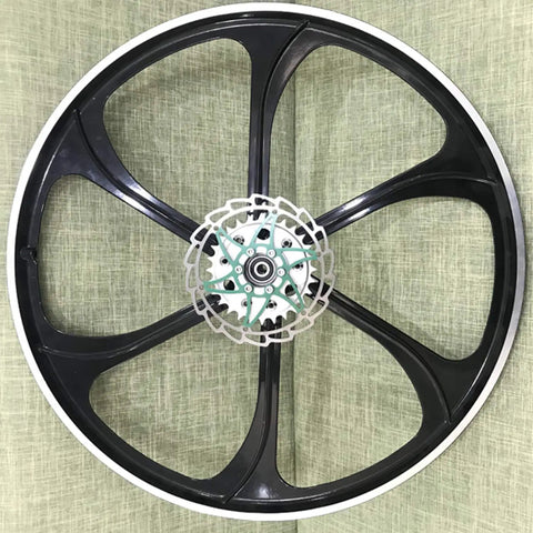 Disc Brake Rotor Adapter And 28T Sprocket For Gas Powered Bicycle Fits 48cc 66cc 80cc Motorized Bicycles With A6061 Aluminum Body And High Strength Mounting Interface Requires M5 Bolts Not Included on bike wheel