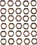 Beefy Hex Lock Nut Fasteners Steel Yellow Zinc Coated For One Eighth Inch Iron Pipe Size Standard Lamp Pipe Threads