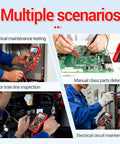 Pro Grade Digital Multimeter With Backlit LCD Case And NCV Flashlight For Quick Live Wire Detection And Data Hold Measuring AC DC Voltage Current Capacitance Resistance Continuity And Diode Test in maintenance scenes