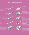 Top Shelf Portable Nail Drill Kit Electric File Machine with ten high-quality attachments for manicure and pedicure.