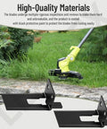 2 Pack Line Cutting Blade For Homelite RY15523A And RY15523AVNM String Trimmers, shown in garden with close-up of blades