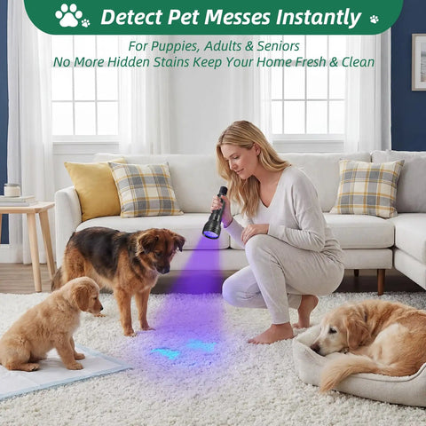 Ultimate UV Black Light Flashlight With 51 LEDs And 395 Nm Ultraviolet Beam For Pet Stains And Urine Detection Bed Bug Finder On Rugs And Carpets Great For Spotting Hidden Spills Like A Stain Hunter And Dirt