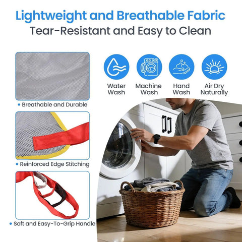 Lightweight and Breathable Fabric for Heavy Duty Electric Patient Transfer Lift With Sling 510 Lbs Capacity, easy to clean.