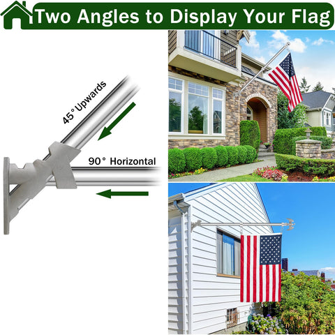 Sturdy 6 Foot Stainless Steel Flag Pole Kit With 1.25 Inch Diameter Built To Weather The Wind And Last For Years Rustproof