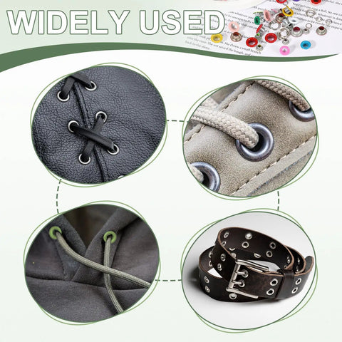 Heavy Duty Metal Grommets Kit With Corrosion Proof Washers 4Mm And Five Thirty Two Inch Sky Blue Eyelets used in shoes and belts.