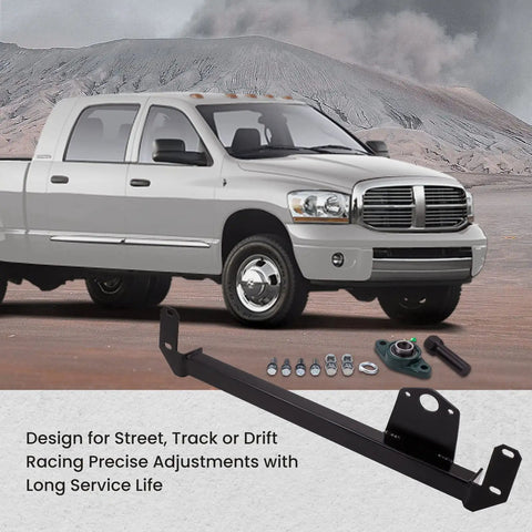 Steering Box Brace for 2003-2008 Dodge Ram 2500 3500 4WD 5.7L 5.9L 6.7L 8.0L Stabilizer Bar Assembly with bolts displayed