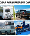 Shovel Mount For Roof Rack Kit With Quick Release Clamps And Durable Metal Rubber Mounts on different vehicles.