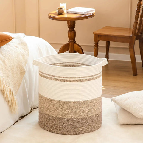 80L Laundry Hamper With Handles Decorative Woven Storage Basket For Living Room And Nursery Perfect For Toys Blankets Pillows And Clothes Gradient Yellow 20x18 Inches Kid Safe Totally Durable And Easy Carry