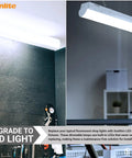 3 Ft LED Garage Linear Wraparound Light Fixture, Ceiling Flush Mount, 25W, 5000K Daylight White, aluminum body installed