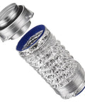 Magnetic Dryer Vent Kit With 1-Second Snap, Airtight Seal, And Easy Clean 4 Inch Duct showing aluminum connector and flexible hose