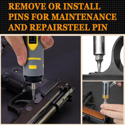 Dead Nuts Precise Torque Screwdriver Featuring Audible Click Factory Calibration 10 To 70 Inch Pounds in use for firearm maintenance.