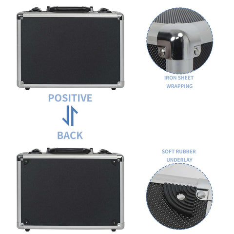 14 Inch Hard Shell Carrying Case Built Tough For Cameras Lenses Guns And Tech Featuring Iron sheet wrapping and soft rubber underlay.