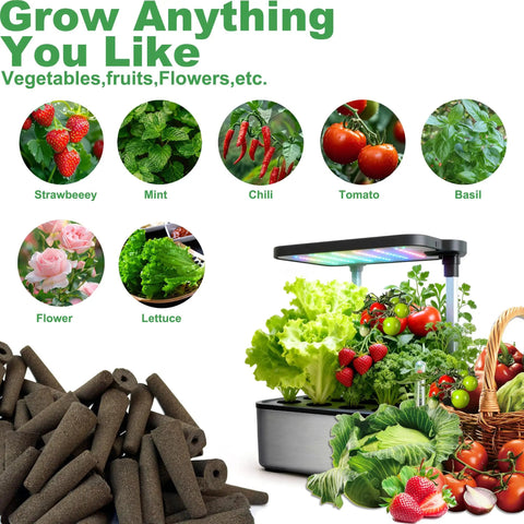 60 Pack Hydroponic Grow Sponges for Indoor Gardens Replacement Seed Pods Compatible With AeroGarden iDOO and Most Brands Root