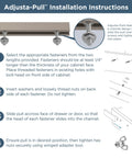 Installation instructions for 5 Pack Adjustable Drawer Pulls In Champagne Bronze For 2 To 8 13/16 Inch Hole Centers With Classic Curve Design