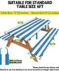 Road Trip Ready All Purpose Picnic Table Cover With Bench Covers Set Includes 1 Table Cover And 2 Bench Covers For 72 Inch Tables