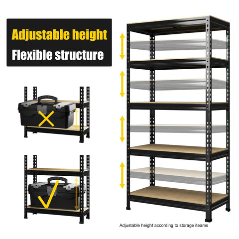 Badass Heavy Duty Garage Shelving Units With Adjustable 5 Tier Metal Storage Racks Tough Steel Frame And Quick Wipe Surface Keeps Your Shop Looking Crisp And Totally Organized Without The Stress
