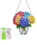 Dope Diamond Painting Kit Hanging Pendant Vase Sun Catcher For Front Door Sign Special Shaped Rhinestone Flower Summer Hanging Decor