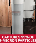 Close-up of 2 micron pleated filter on Professional 3 Hp 230 Volt Cyclone Dust Collector With 2 Micron Pleated Filter And Wireless Remote Timer Shut Off.
